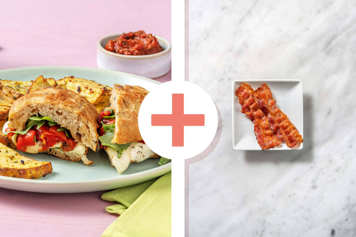 Mozzarella and Bacon Paninis