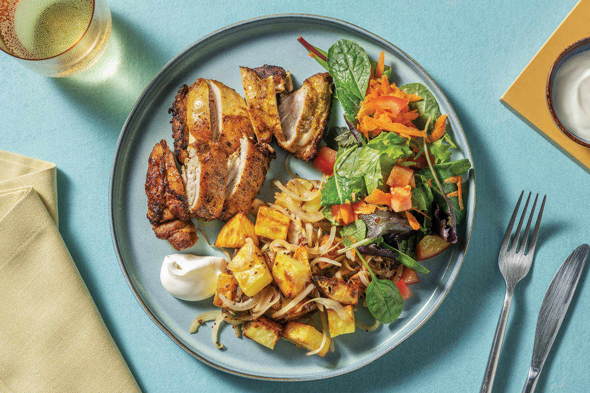 Indian Chicken & Seeded Roast Potatoes