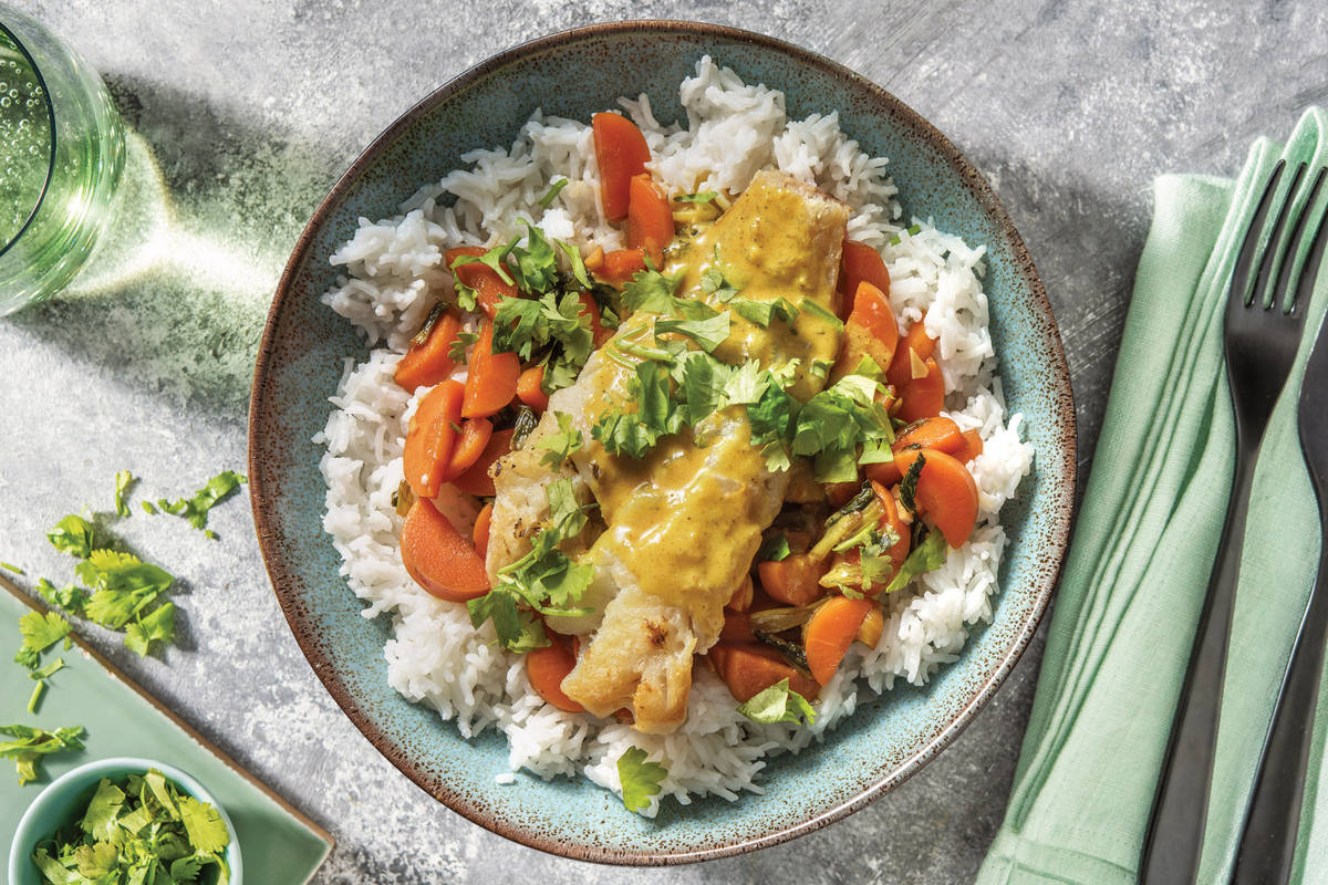 Pan-Seared Fish & North Indian Coconut Sauce