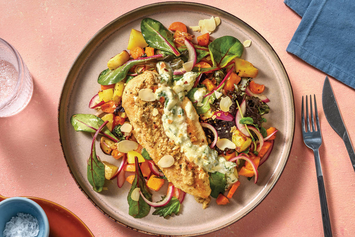 Mumbai Yoghurt Chicken & Roast Veggie Salad