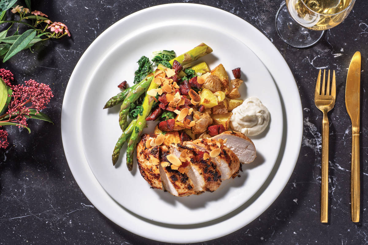 Mustard-Thyme Chicken & Chorizo Topping
