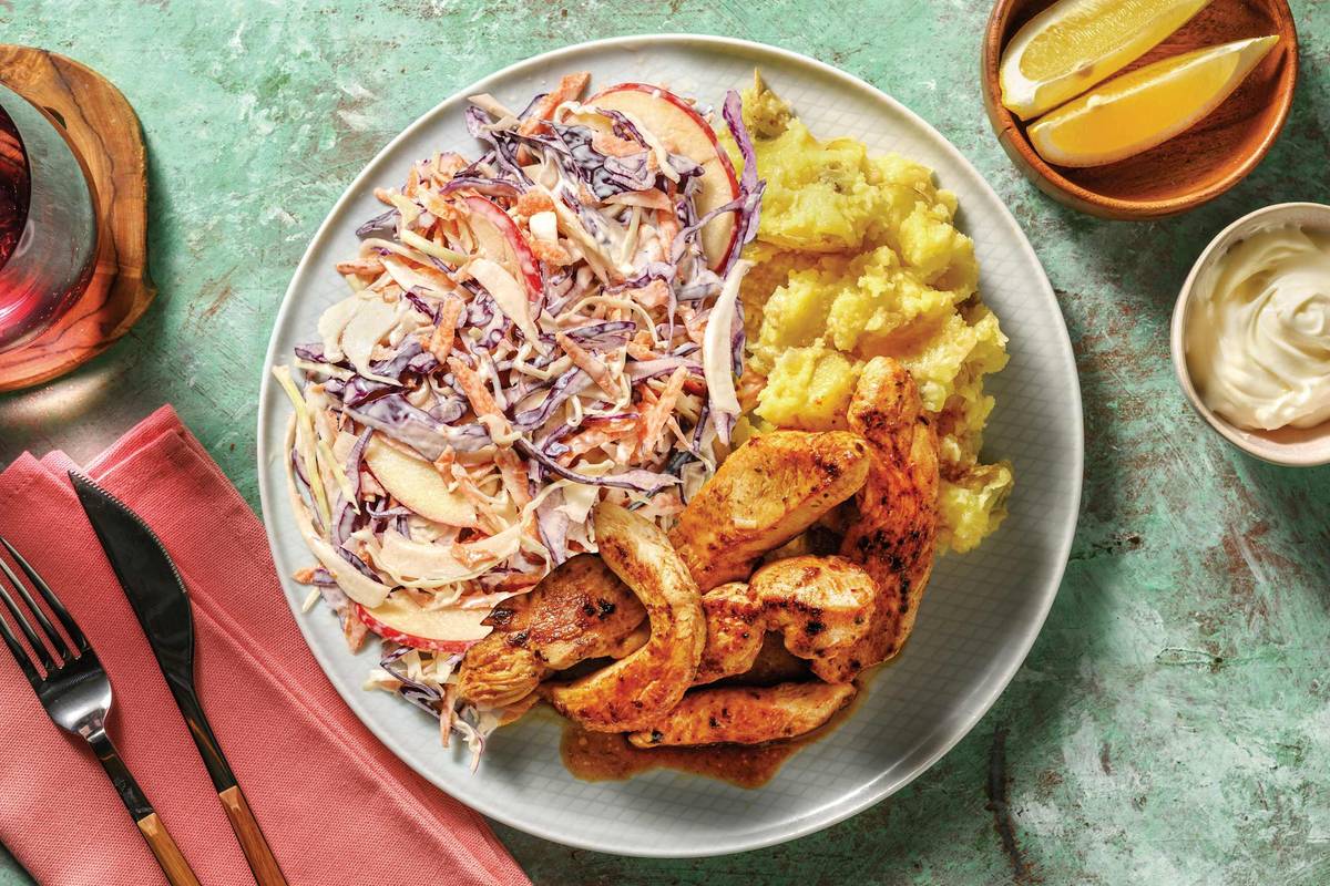 Nan's Chicken & Creamy Apple Slaw