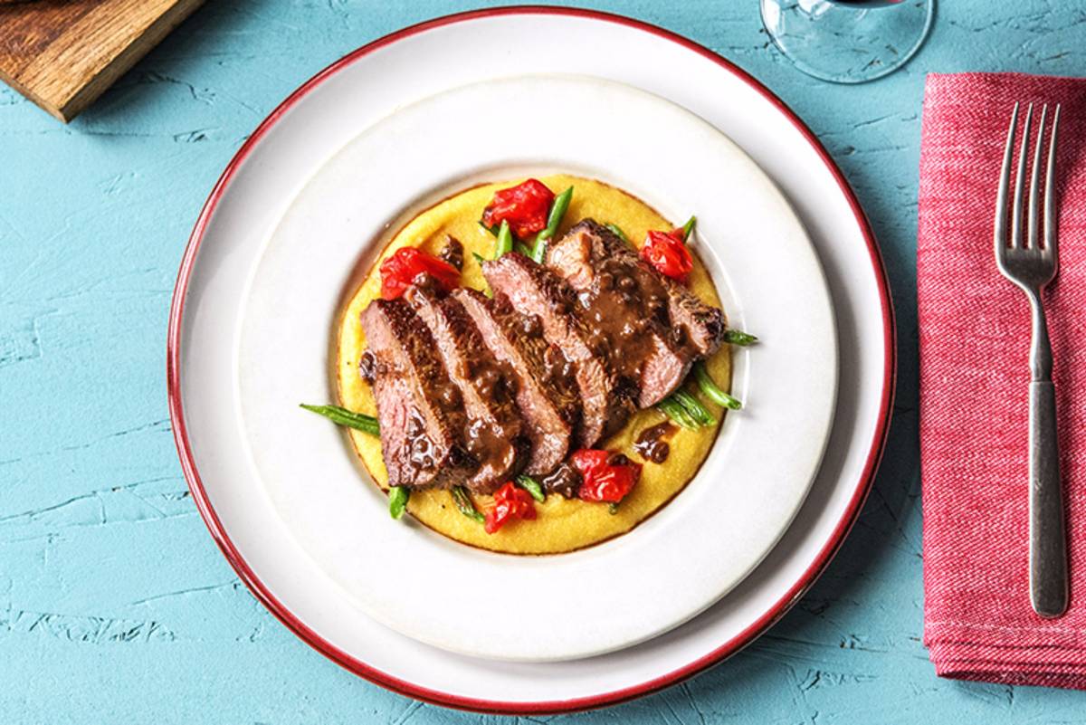 New York Strip Steak With Balsamic Reduction