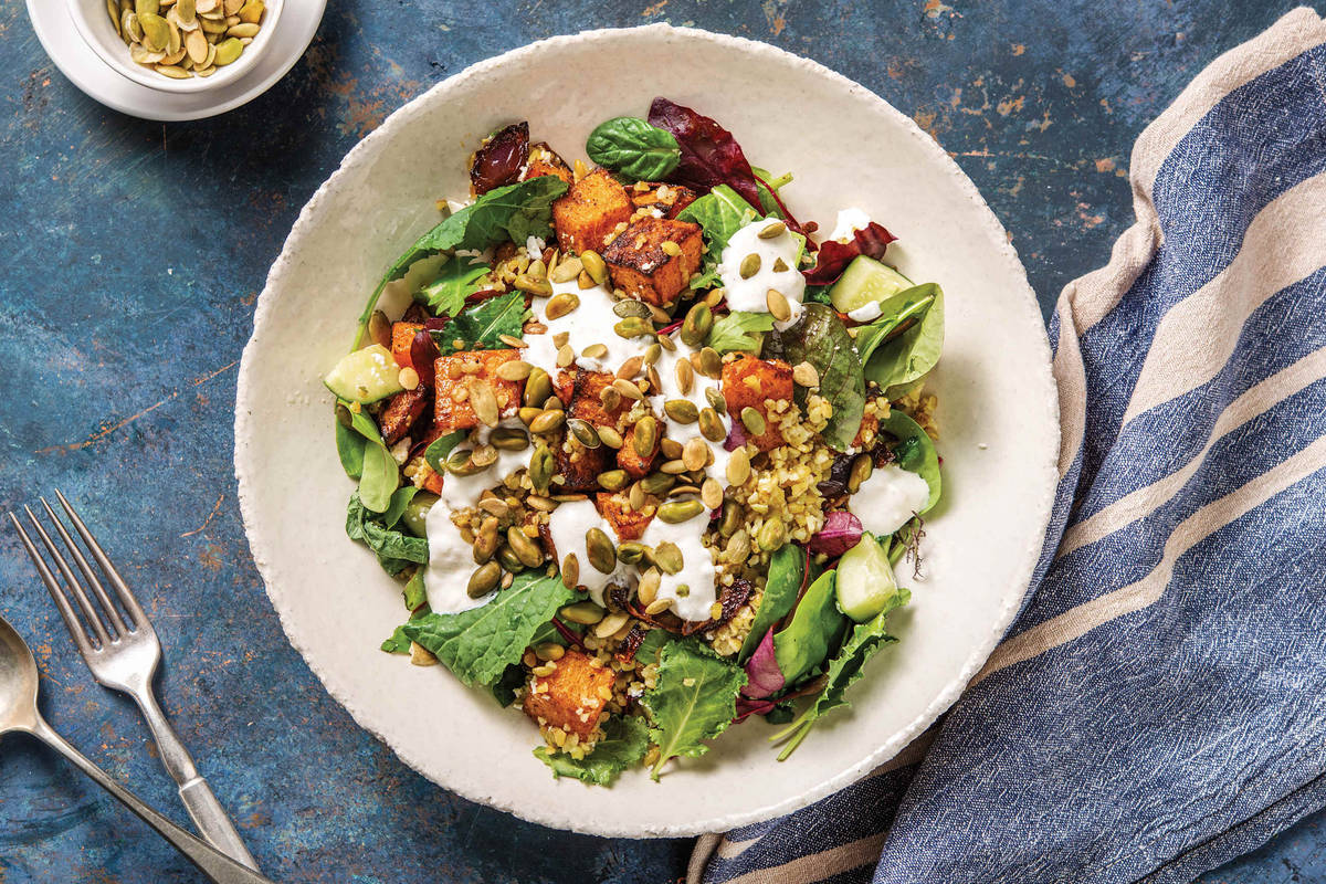 North African Spiced Pumpkin & Freekeh Bowl 