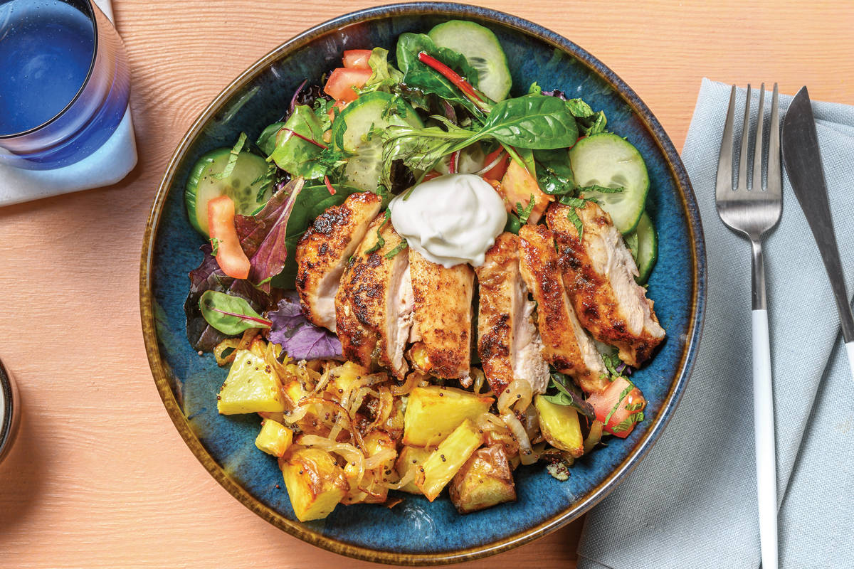 Mumbai Chicken & Roast Potatoes