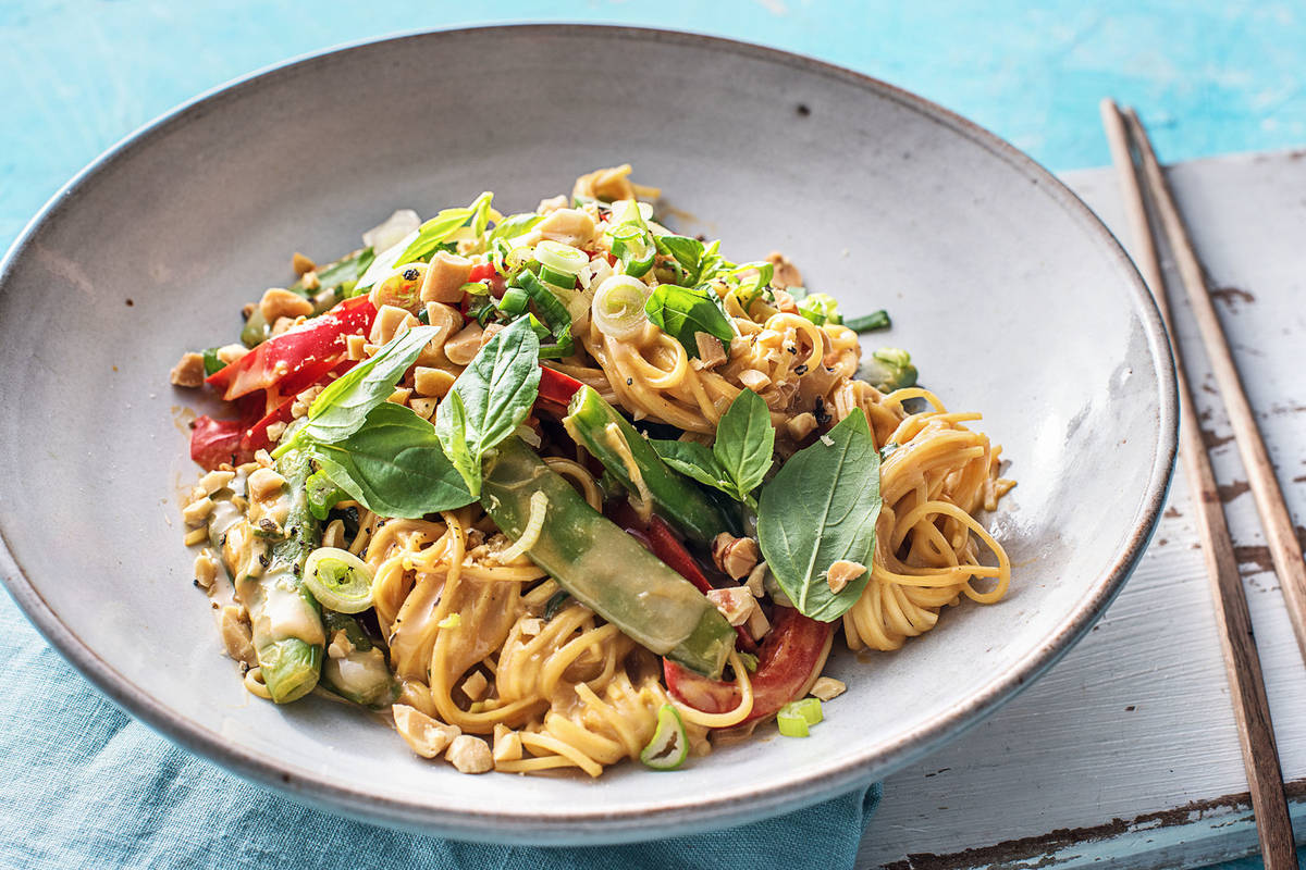 Peanut Satay Noodle Stir-Fry