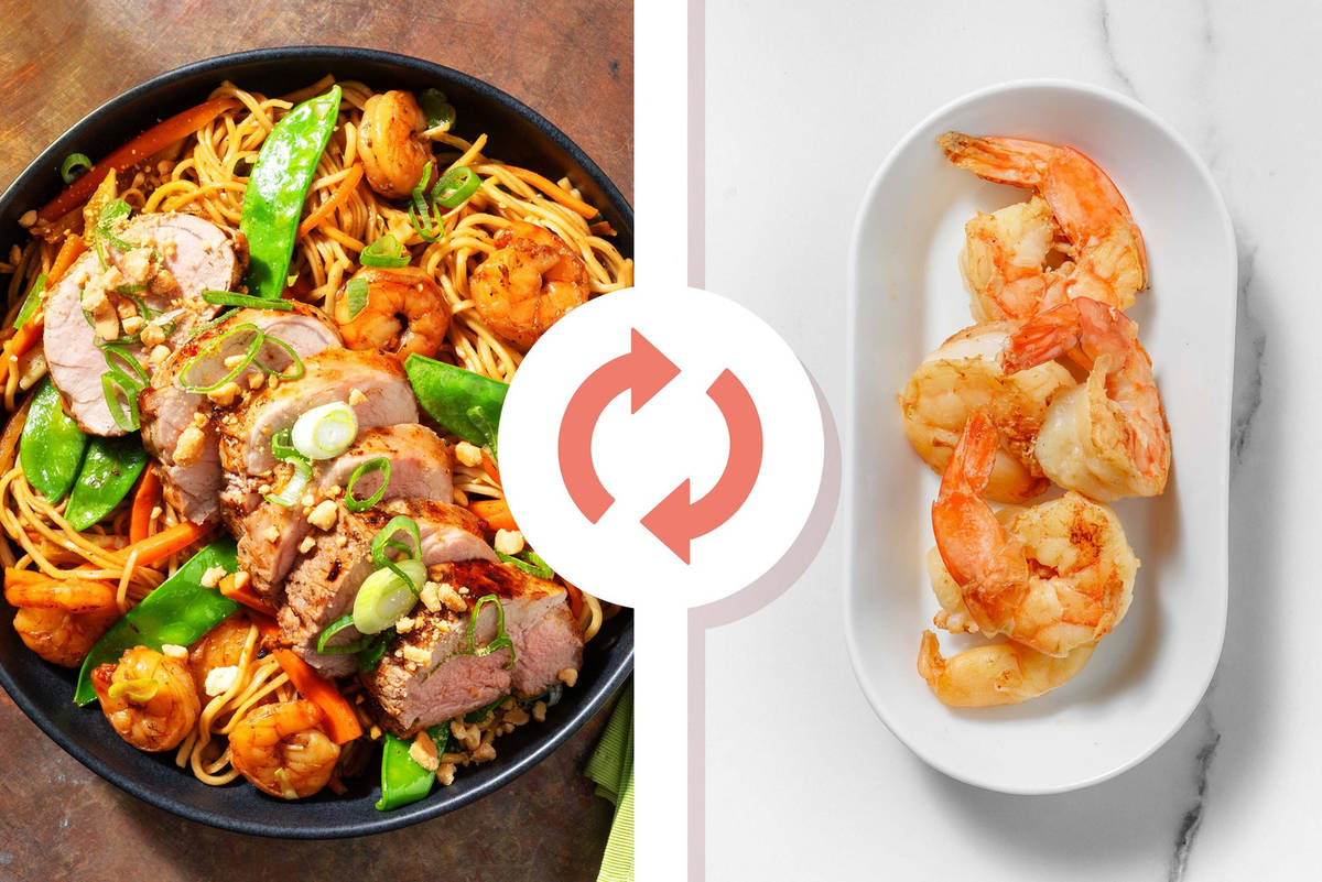 Peanutty Pork and Jumbo Shrimp Yakisoba-Style Noodles