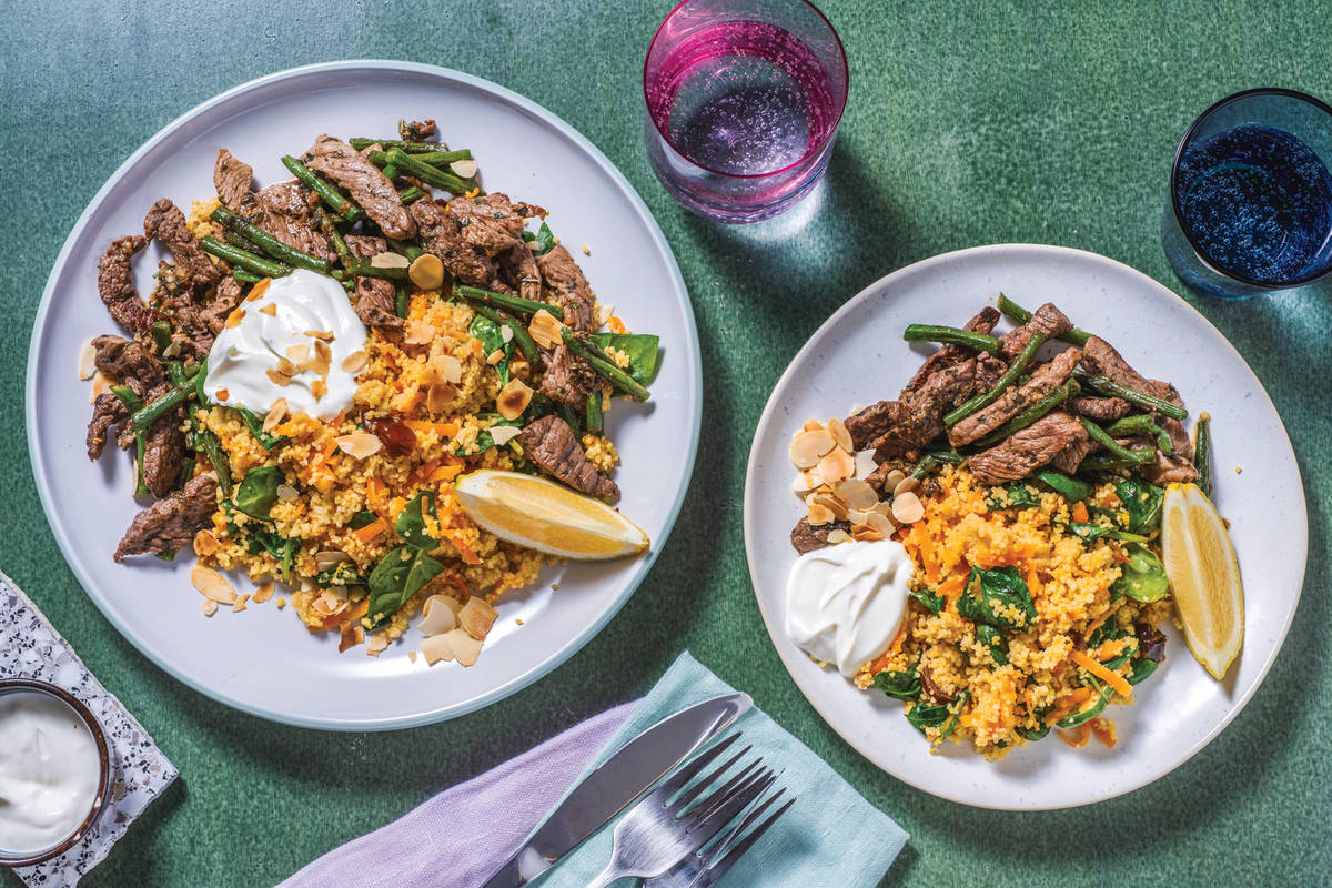 Herb-Spiced Beef & Jewelled Couscous