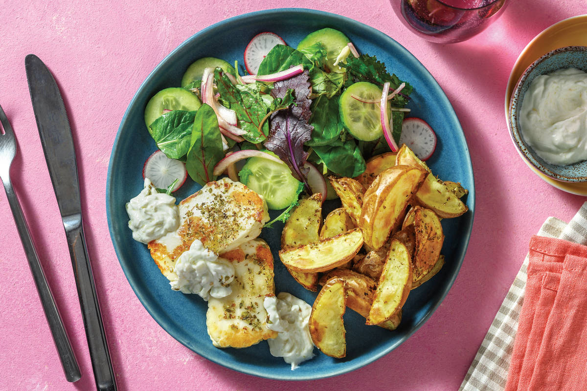 Greek-Style Haloumi & Oregano Wedges