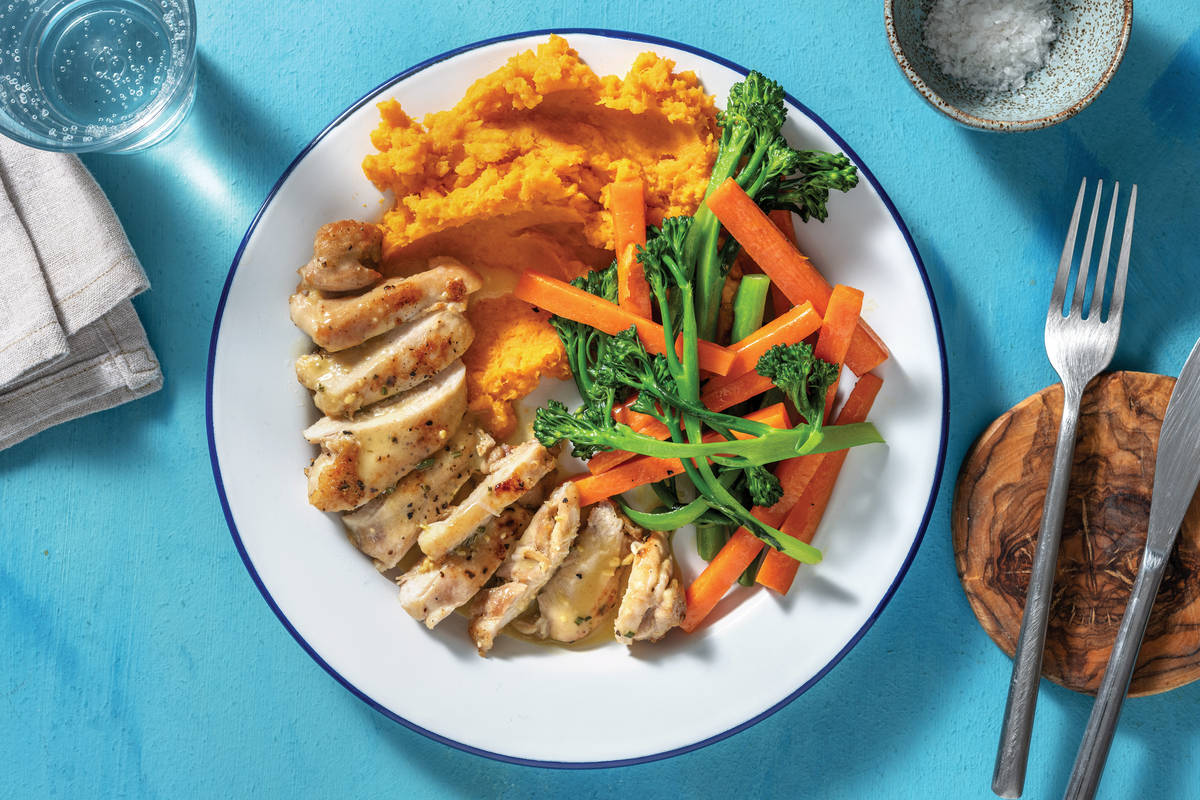 Seared Rosemary, Honey & Mustard Chicken