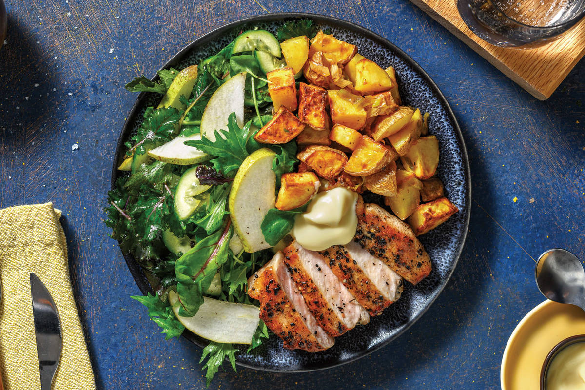Honey-Soy Ginger Pork & Sesame Potatoes