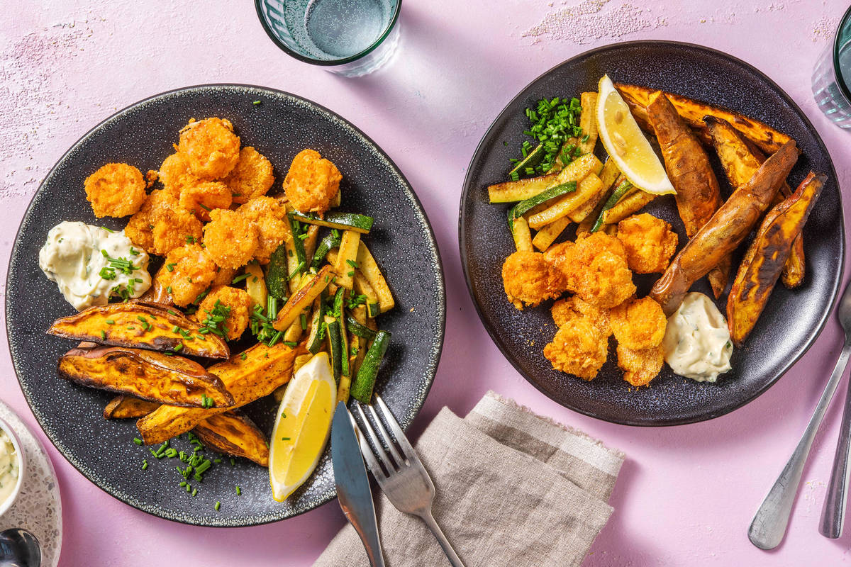 Old Bay Breaded Shrimp and Zucchini Sticks