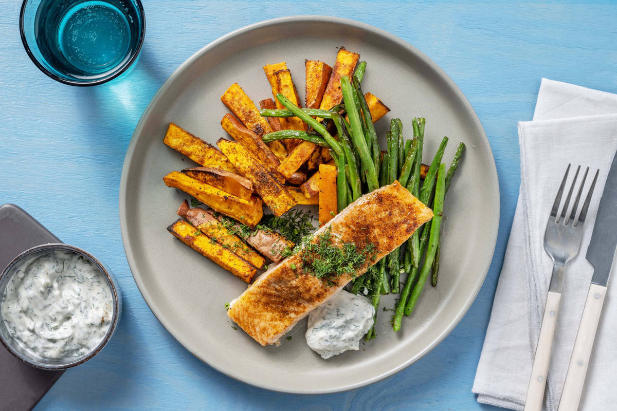 Old Bay-Rubbed Salmon