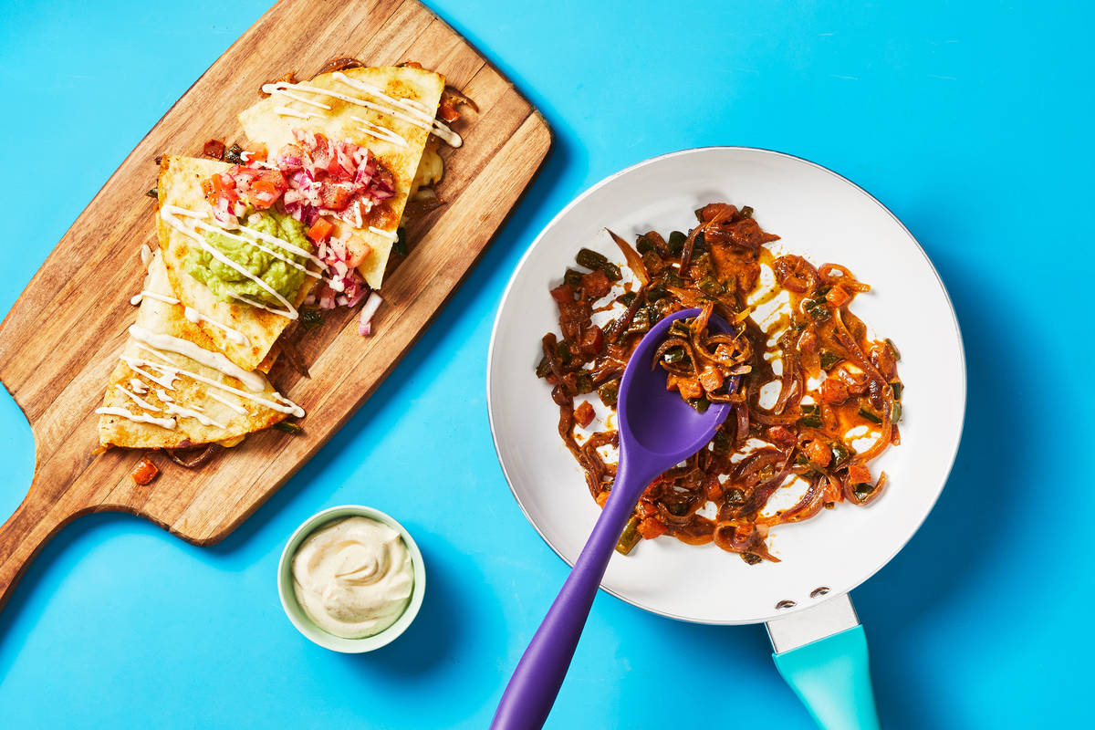One-Pan Chicken & Rajas Quesadillas
