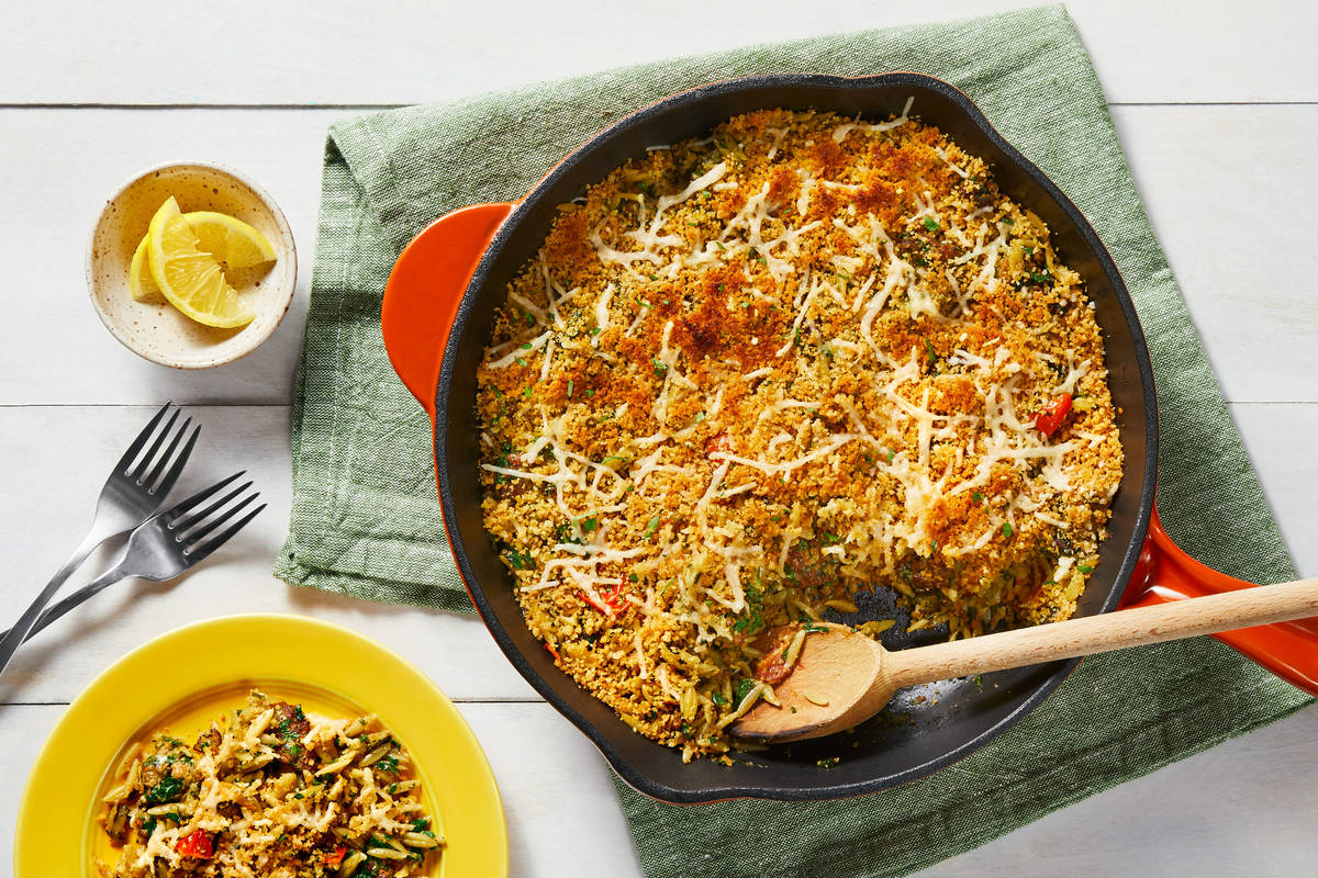 Chicken Sausage Skillet Orzotto