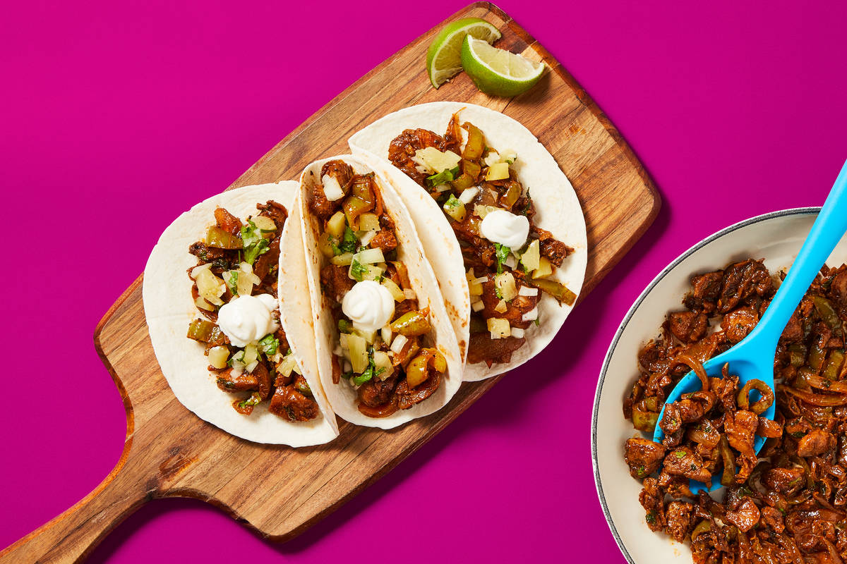 One-Pan Pineapple Salsa Chicken Tacos
