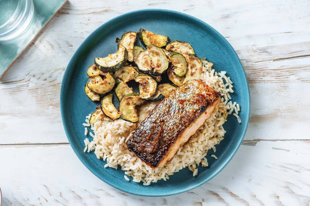 Oosters gemarineerde zalmfilet