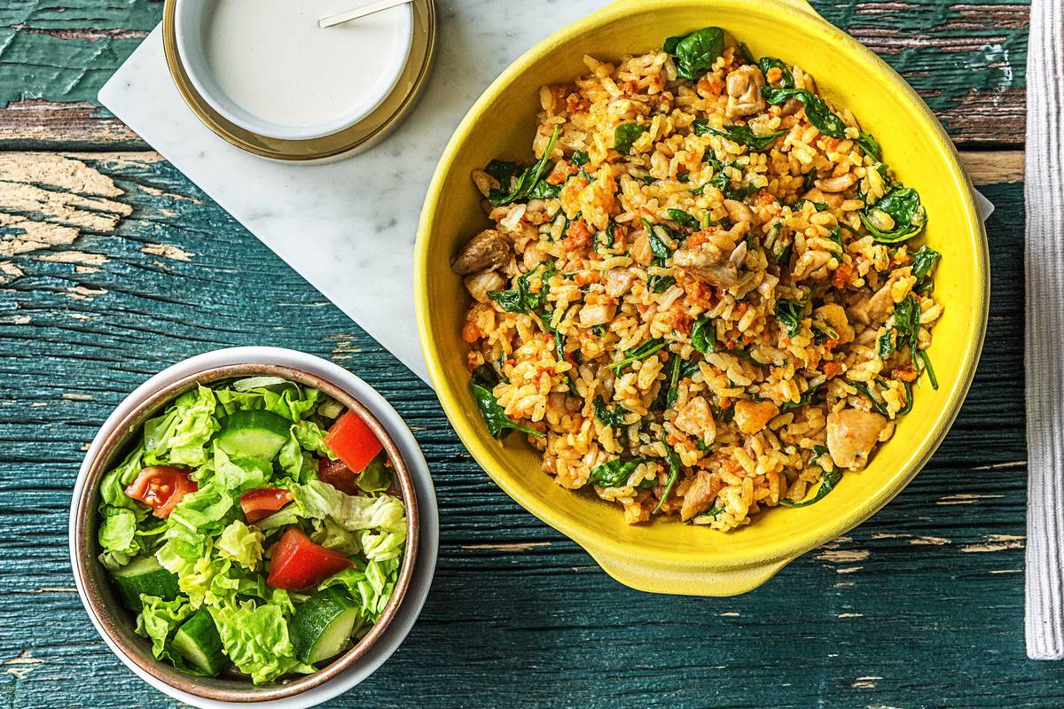 Baked Chicken and Chorizo Risotto