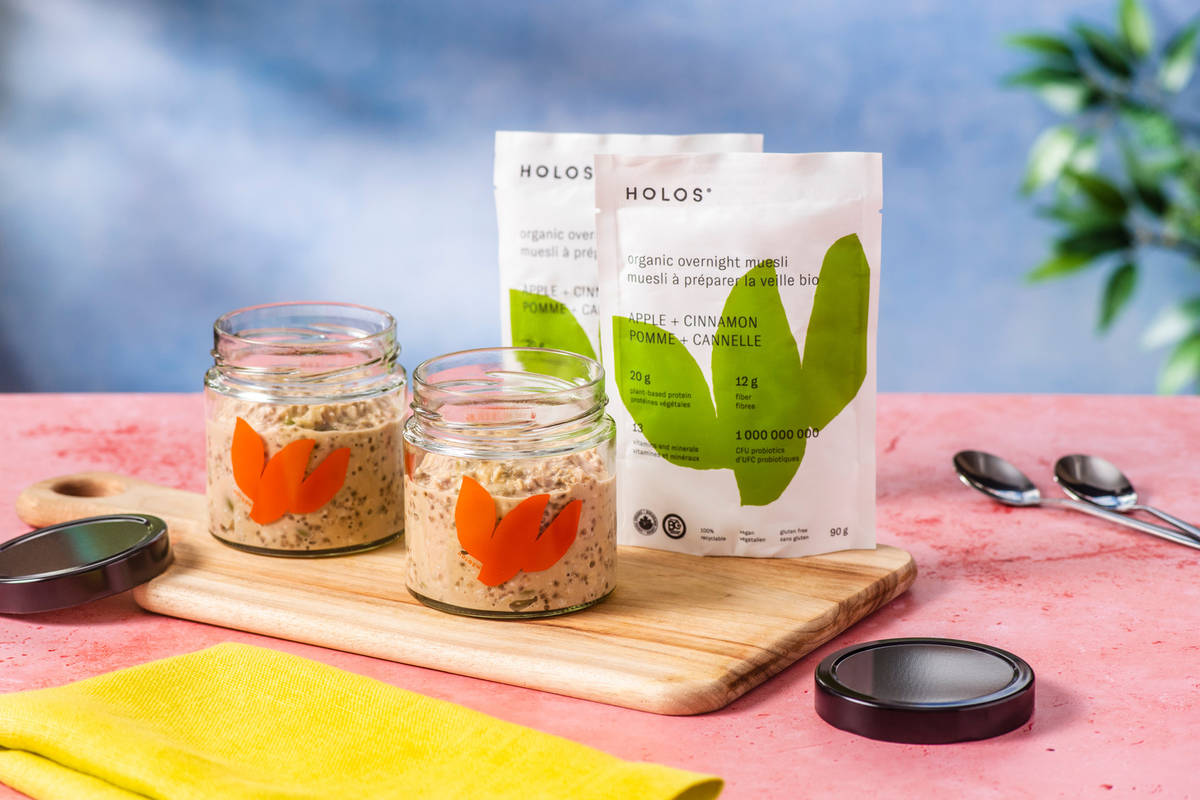 Holos Organic Overnight Muesli - Apple + Cinnamon