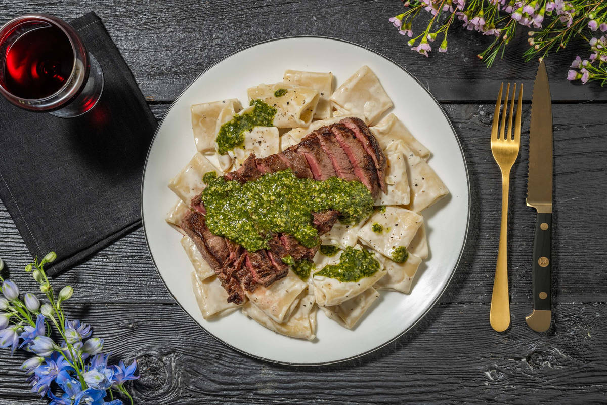 Paccheri di Capra! Pasta mit feinem Rindshüftsteak