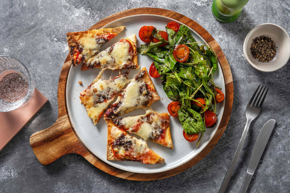 Bocconcini and Fig Flatbread