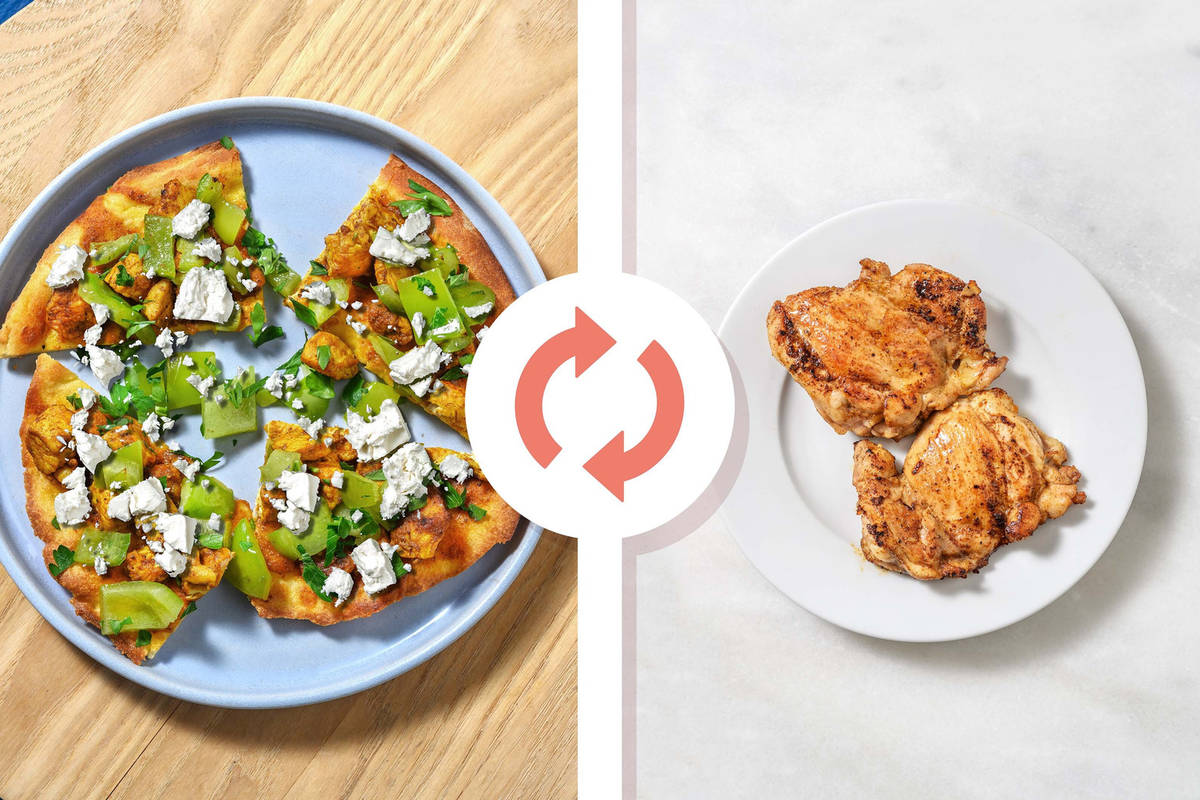 Messy Indian-Style Chicken Thigh Flatbreads