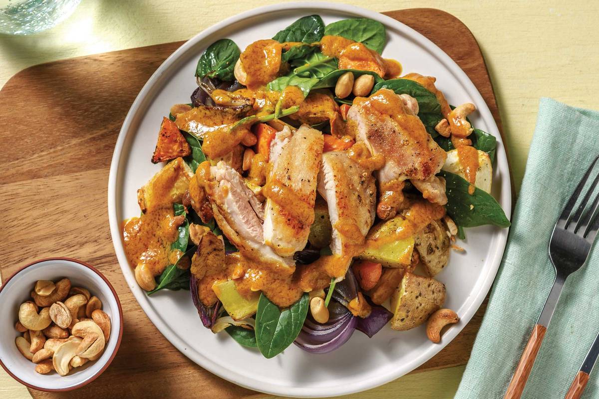 Pan-Fried Chicken & Thai Yellow Curry Sauce