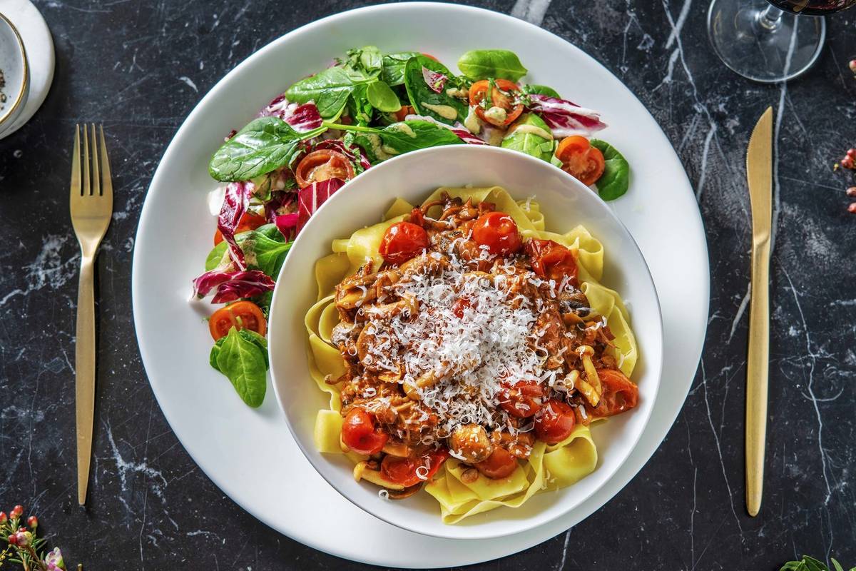 Verse pappardelle met ragù van kalfssukade
