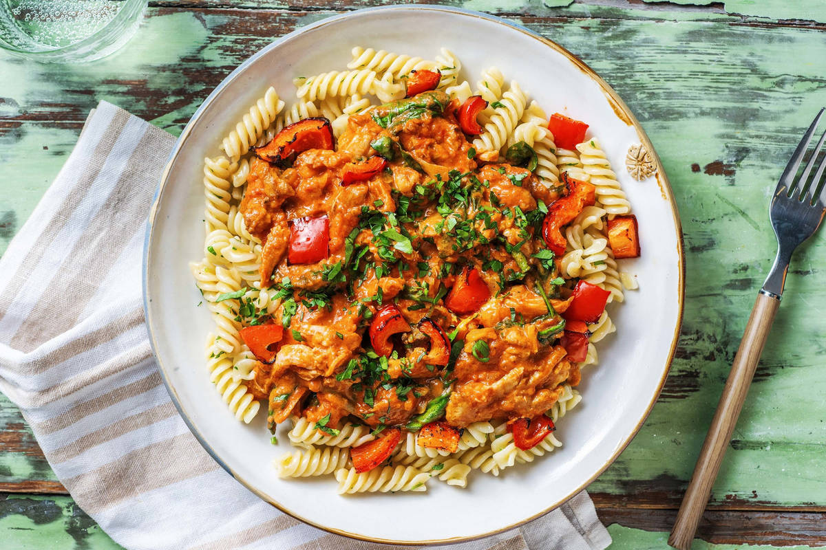 Paprika-Spiced Chicken in Paprikash Sauce