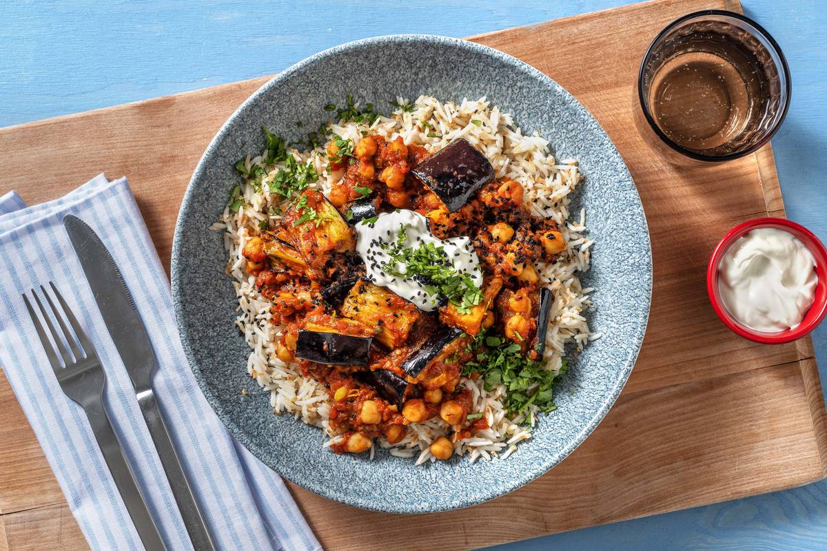 Pasanda Spiced Aubergine Curry