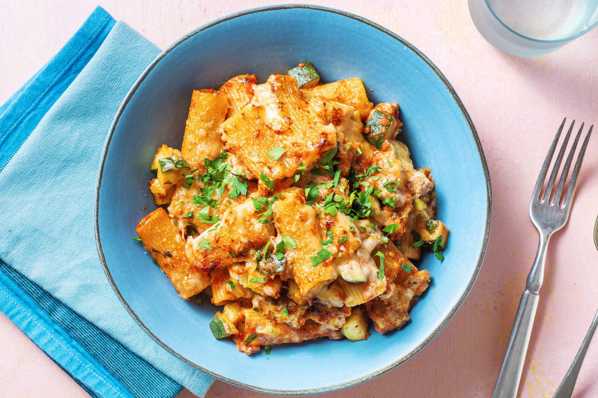 Greek Pastitsio Sausage and Pasta Bake