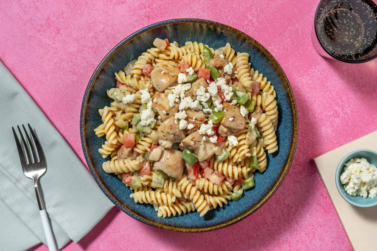 Greek-Inspired Chicken Pasta