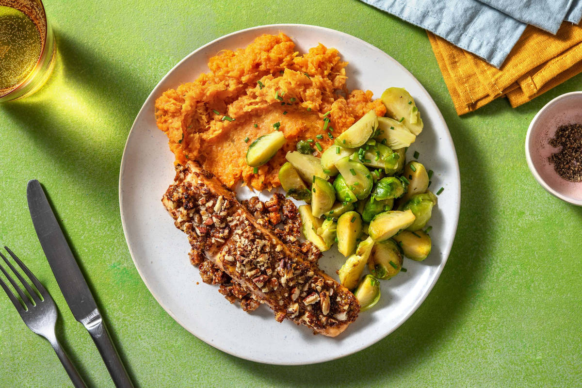 Pecan-Crusted Roasted Salmon
