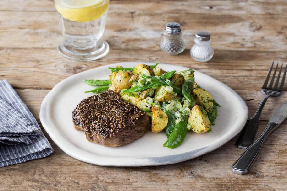 Pepper-Crusted Steak
