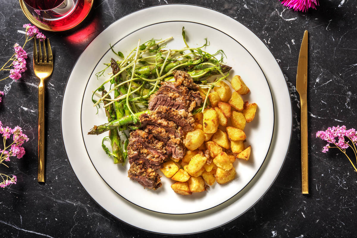 Pesto- Crusted Lamb
