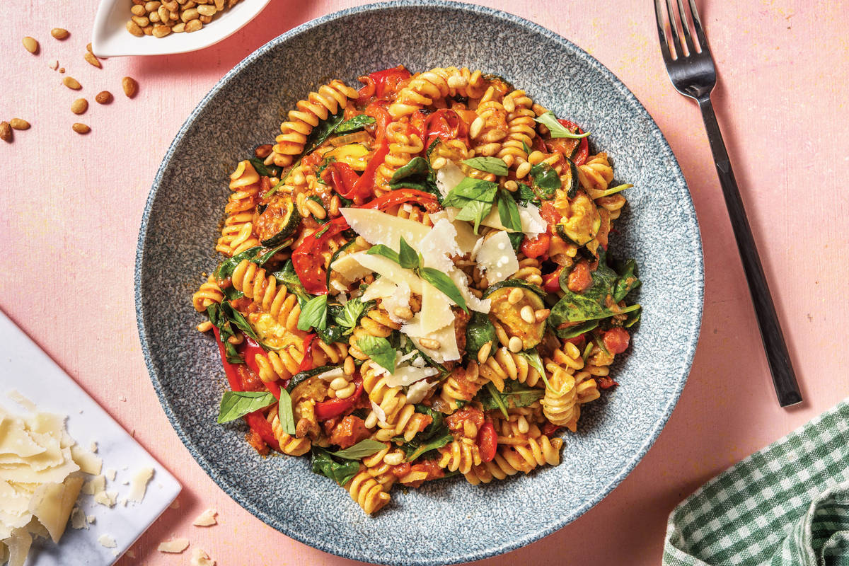 Roasted Vegetable & Pesto Fusilli