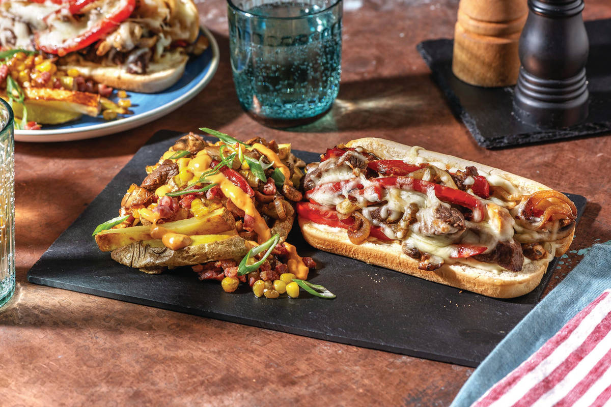 Philly Beef Sub & Bacon-Loaded Fries