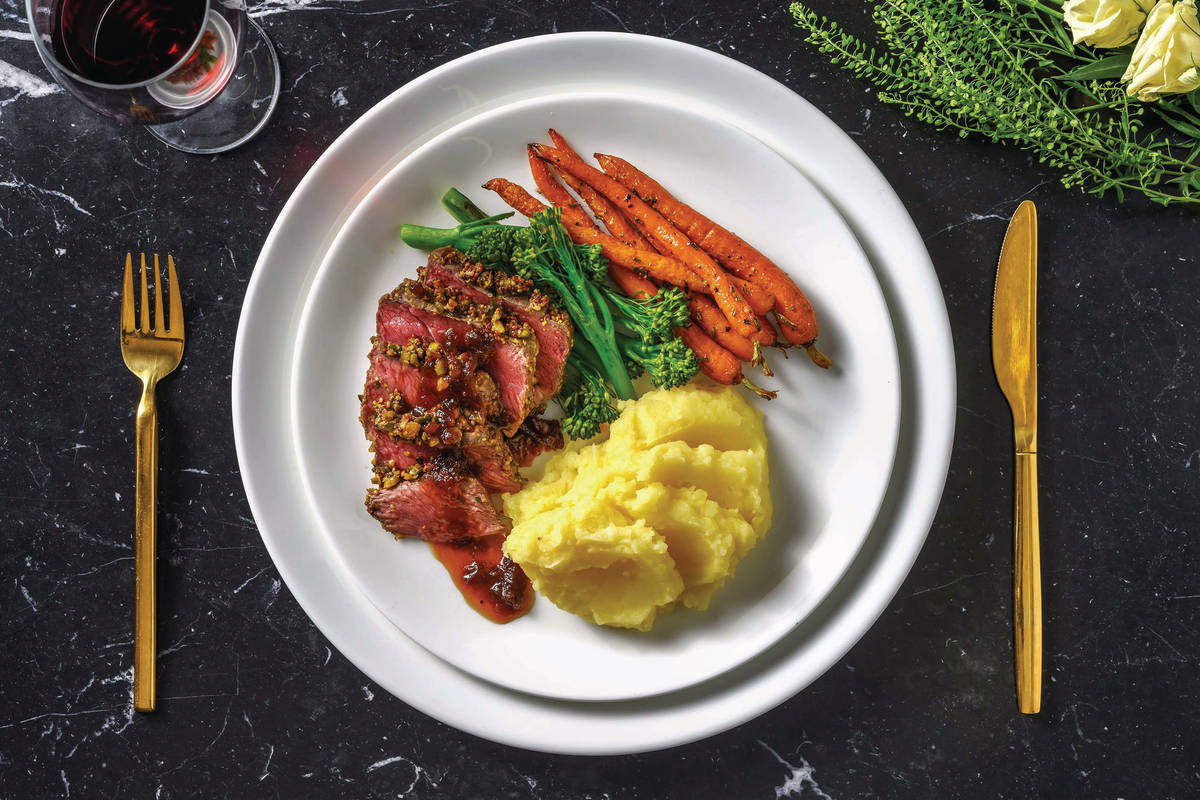 Pistachio-Crusted Lamb Rump