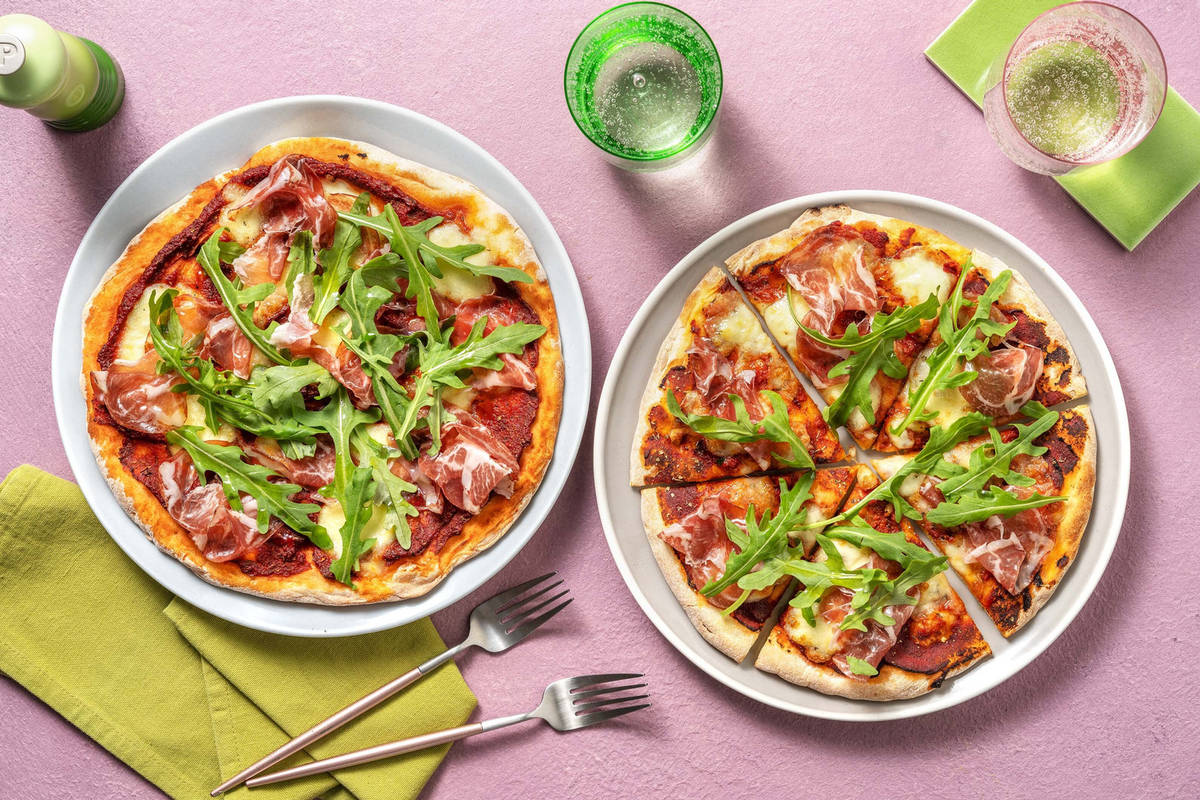 Pizza au jambon serrano