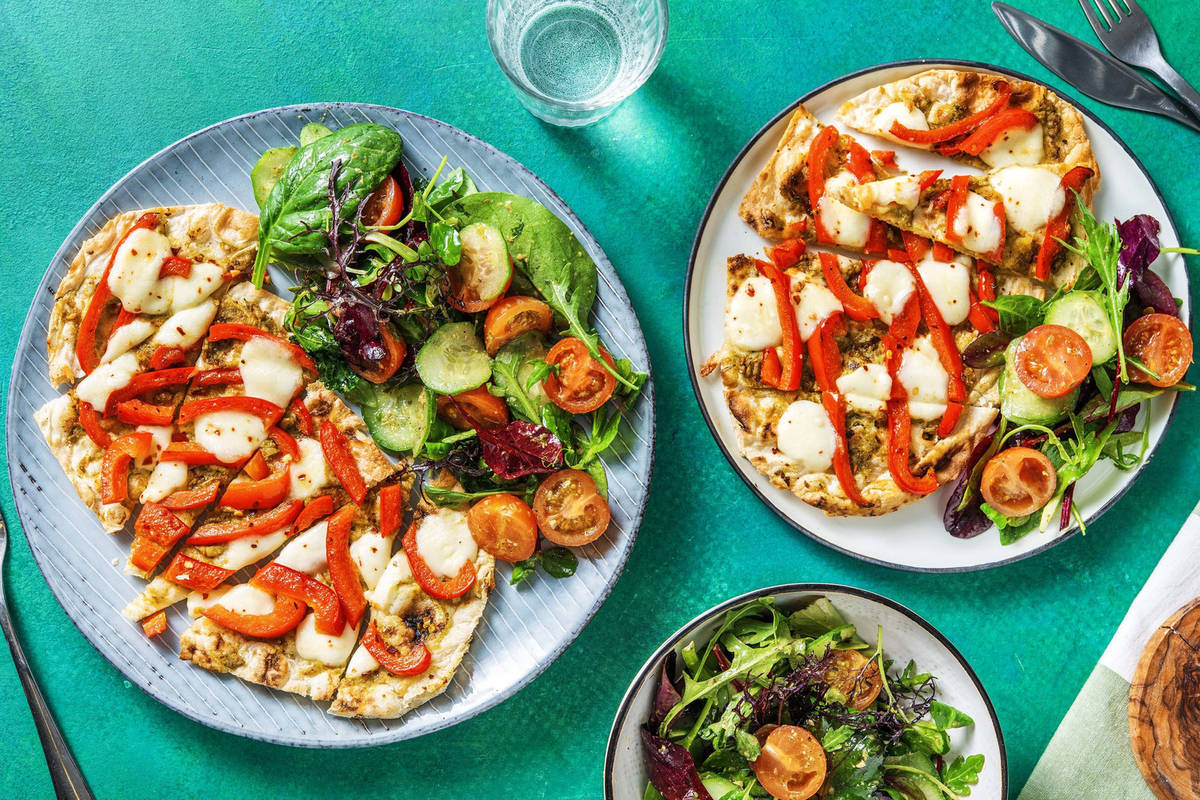 Pesto Bocconcini Naan Pizzas