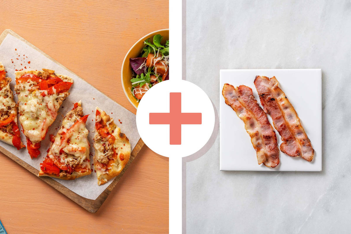 Italian Sausage and Bacon Flatbread Pizzas