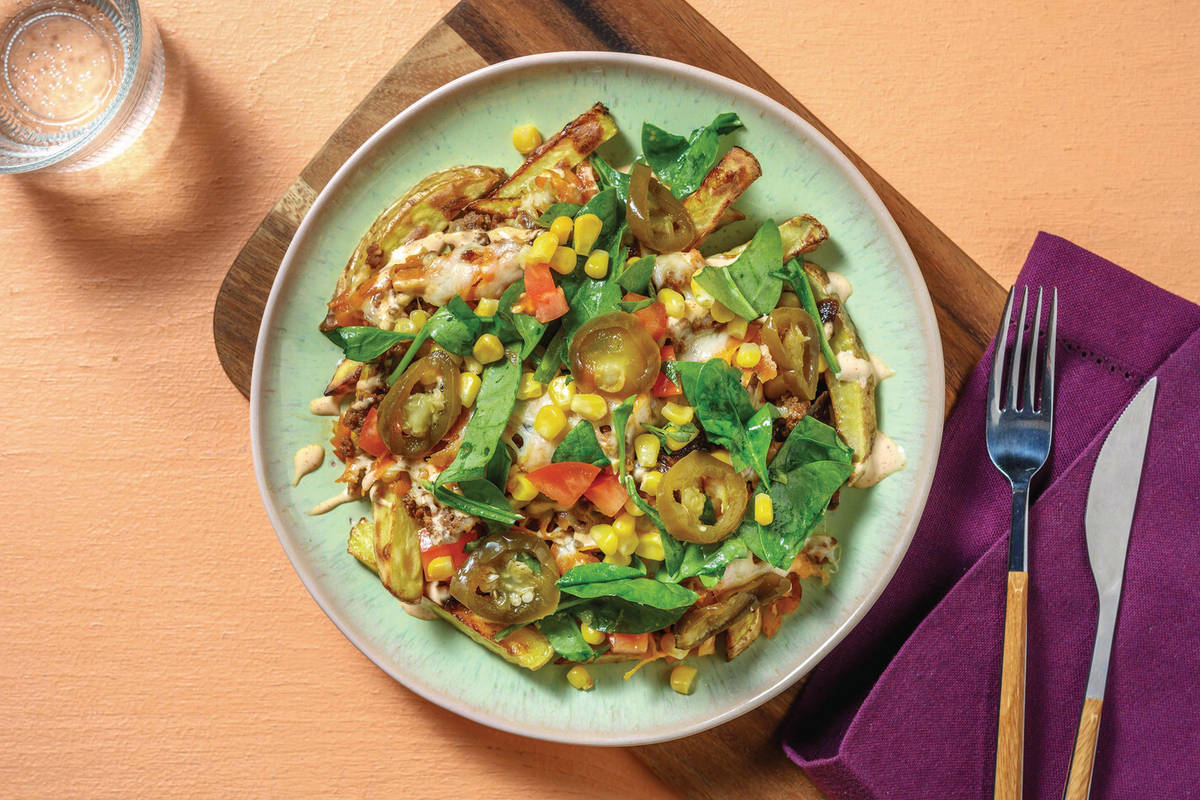 Plant-Based Beef Loaded Fries