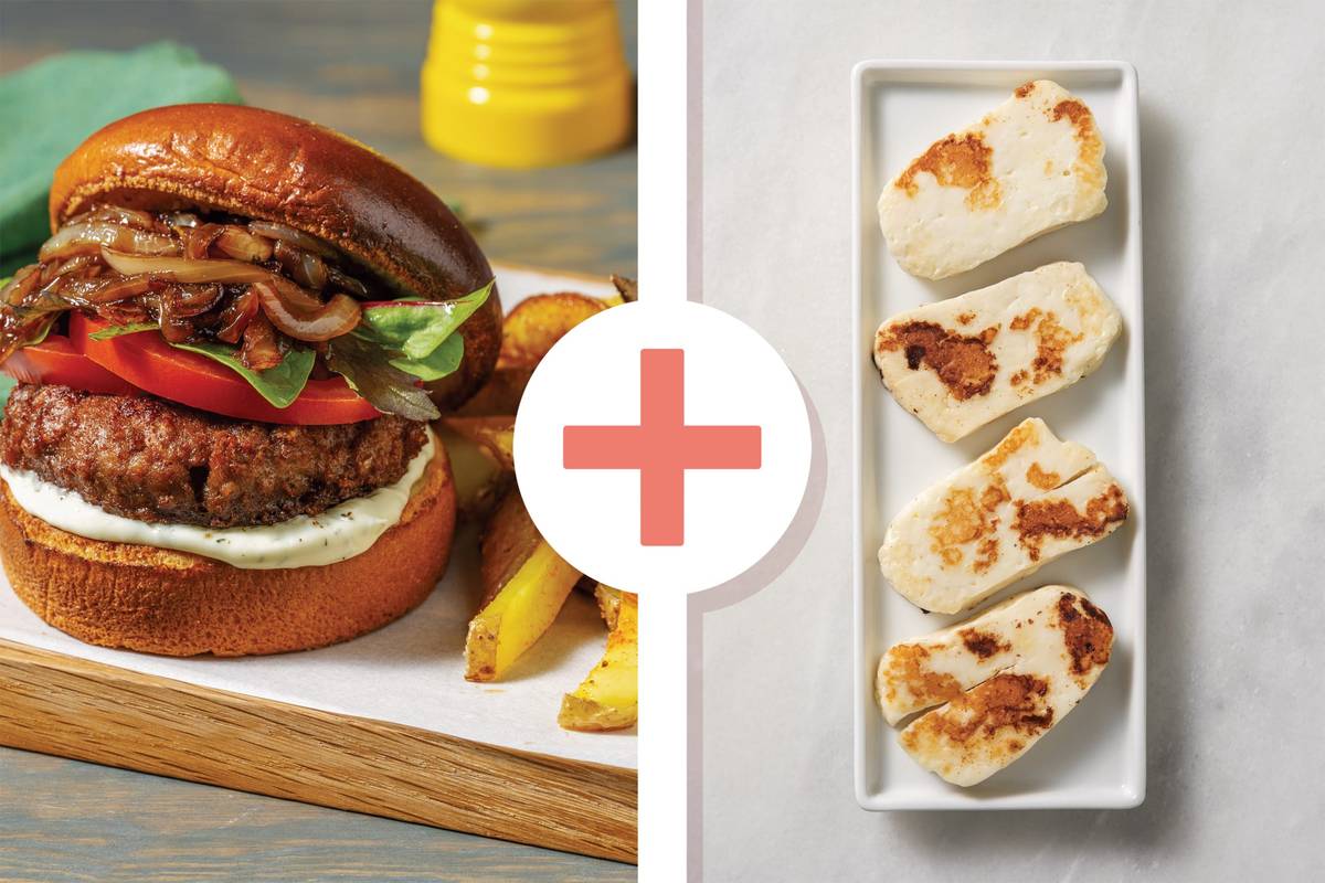 Plant-Based Burger & Spiced Sweet Potato Fries