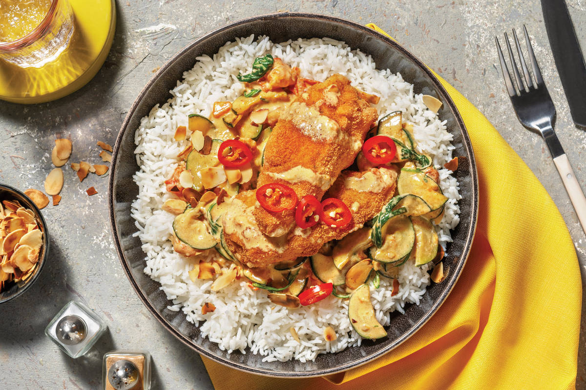 Plant-Based Chick'n & Mumbai Curry Sauce