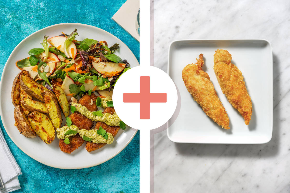 Easy Double Plant-Based Chick'n & Herby Wedges