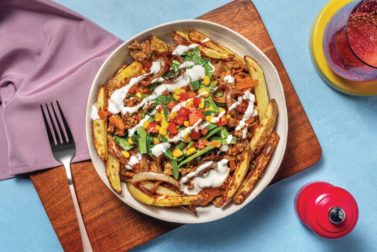 Loaded Fries & Smokey Pork Mince
