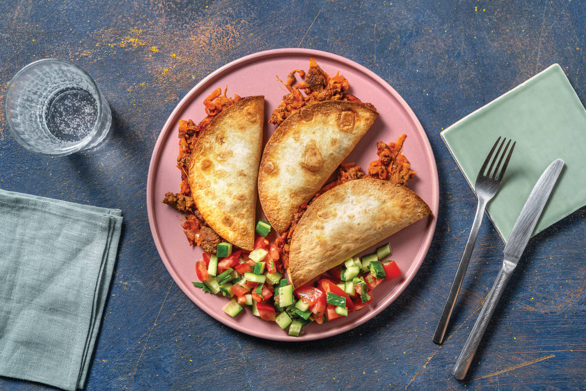 Plant-Based Mince Dosa-Dillas