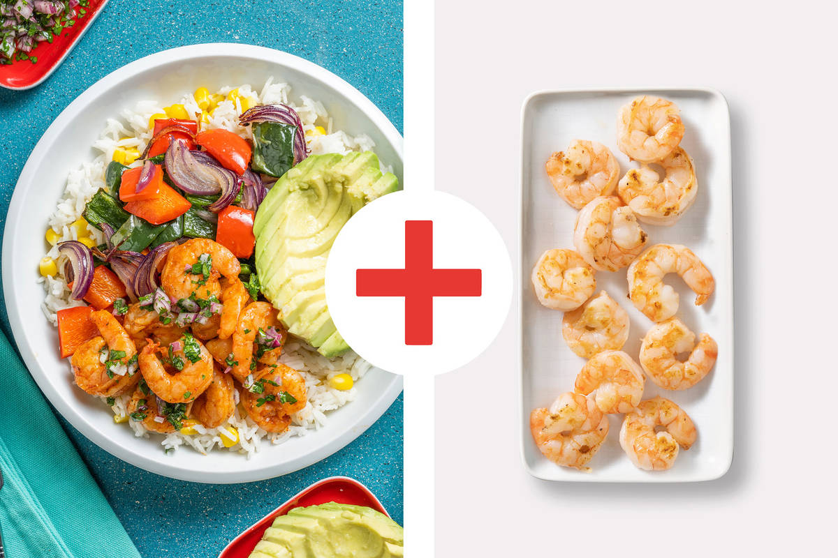 Plateau de crevettes doubles à la sauce chimichurri