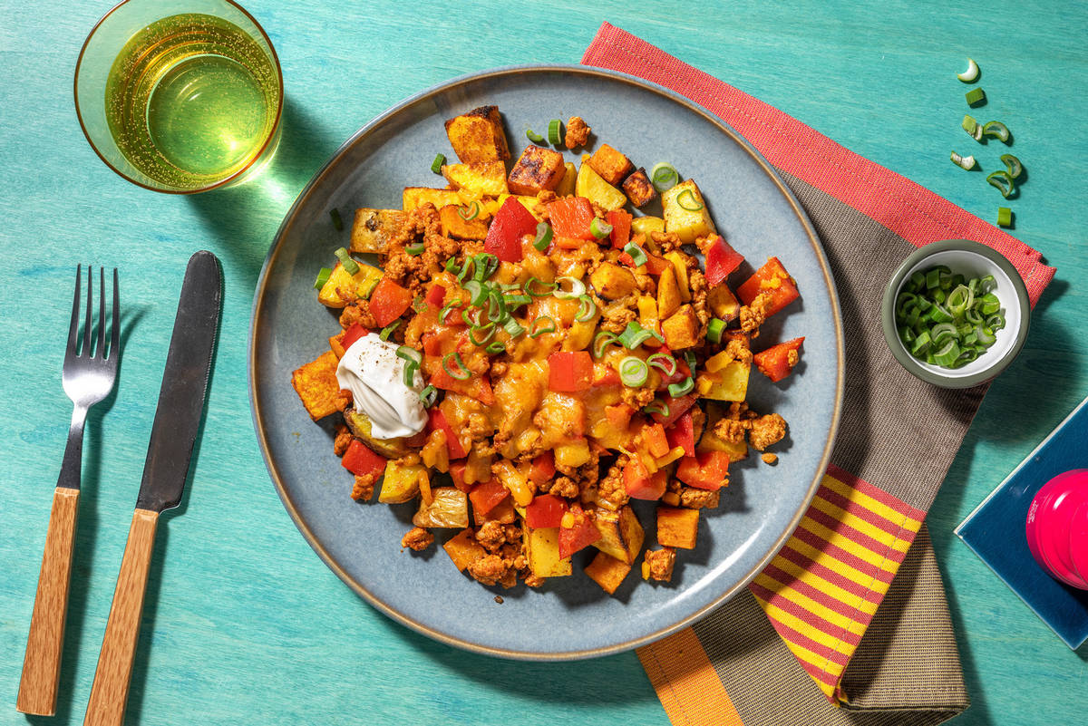 Cheesy Beyond Meat® Hash