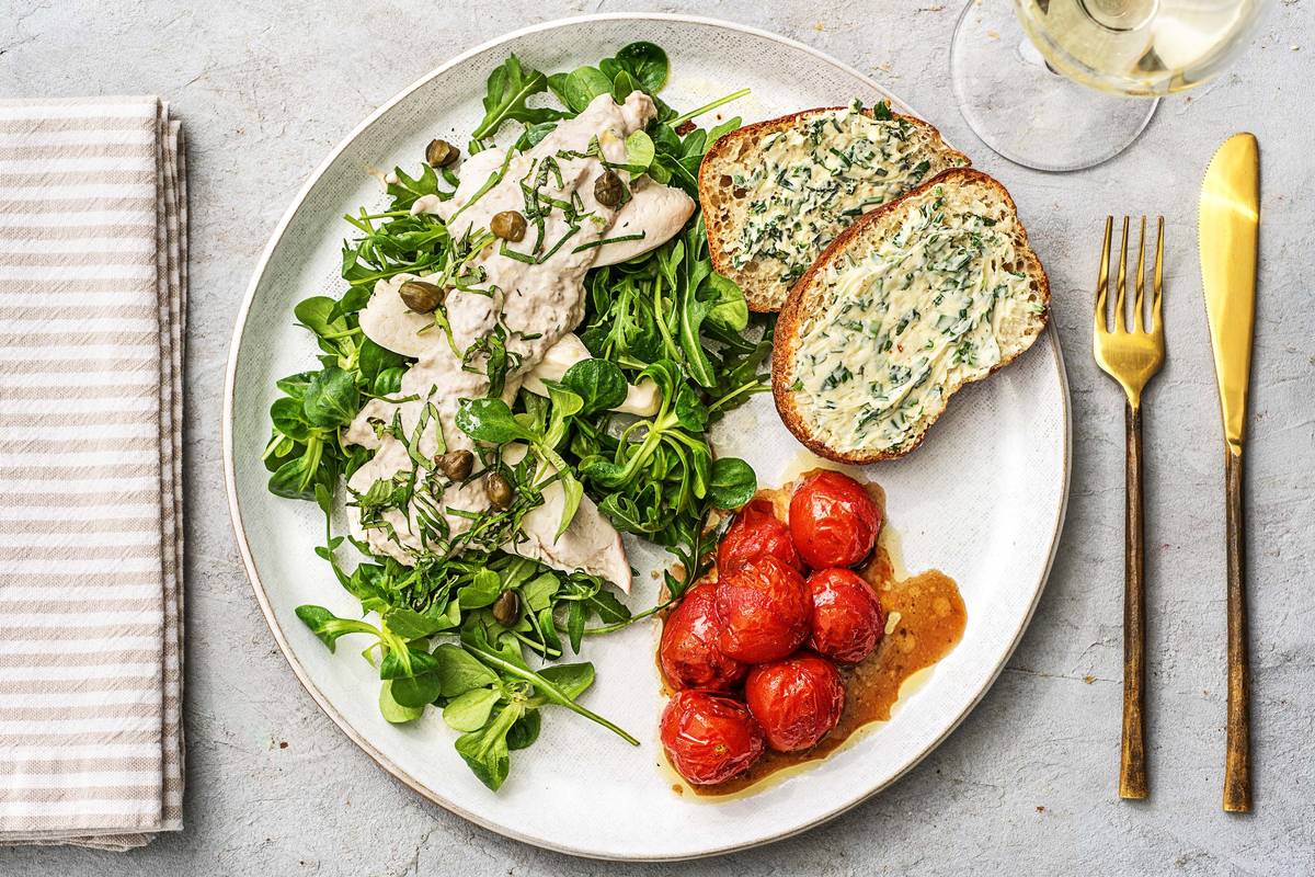 Pollo tonnato met zuurdesembrood